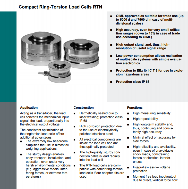 RTN 15t稱重傳感器