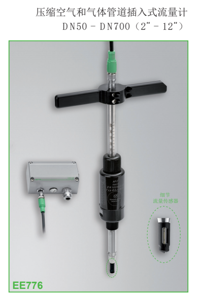 奧地利E+E EE776壓縮空氣和氣體管道插入式流量計(jì)